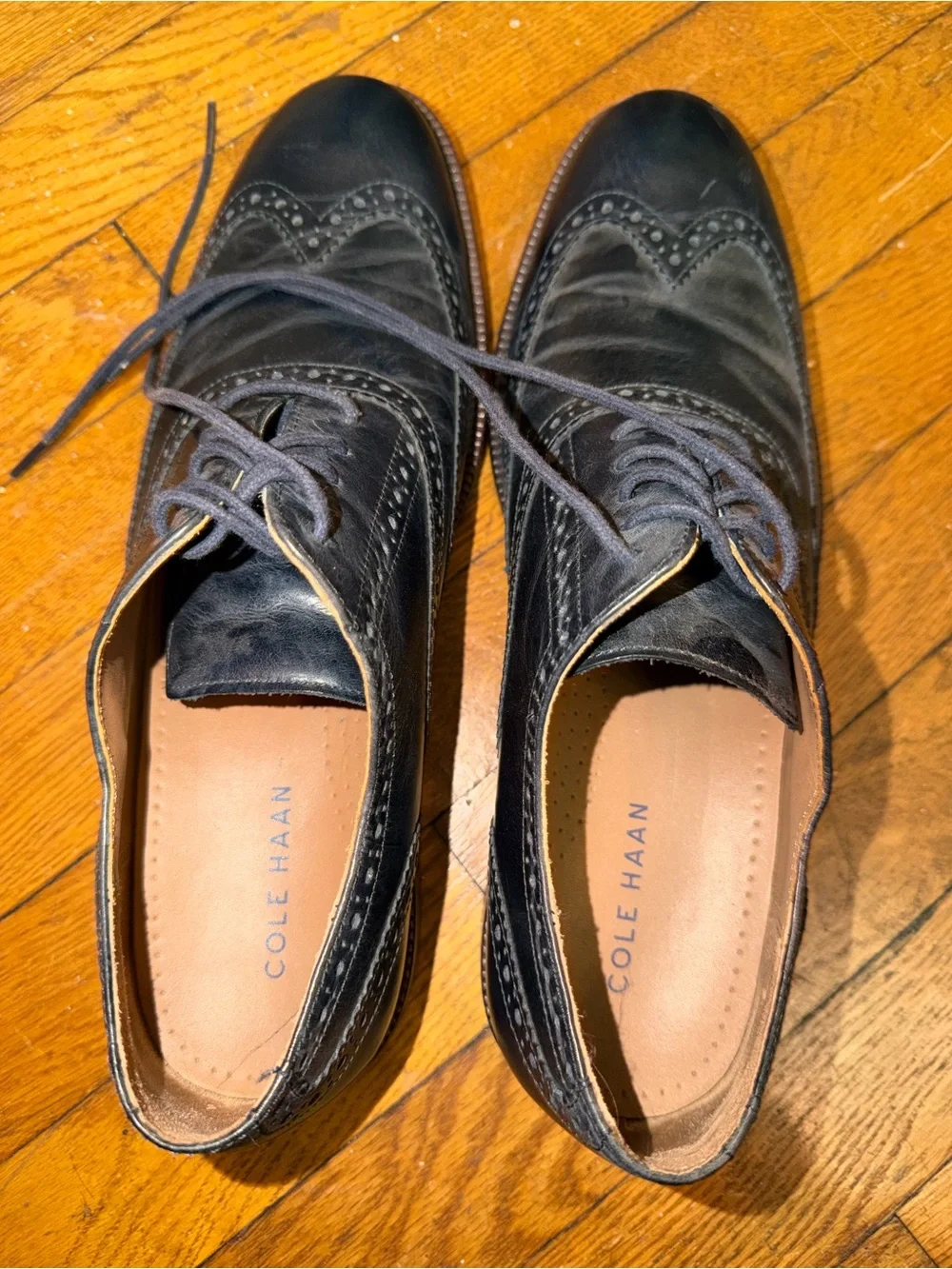 Cole Haan Wingtip Oxfords - Navy - M10